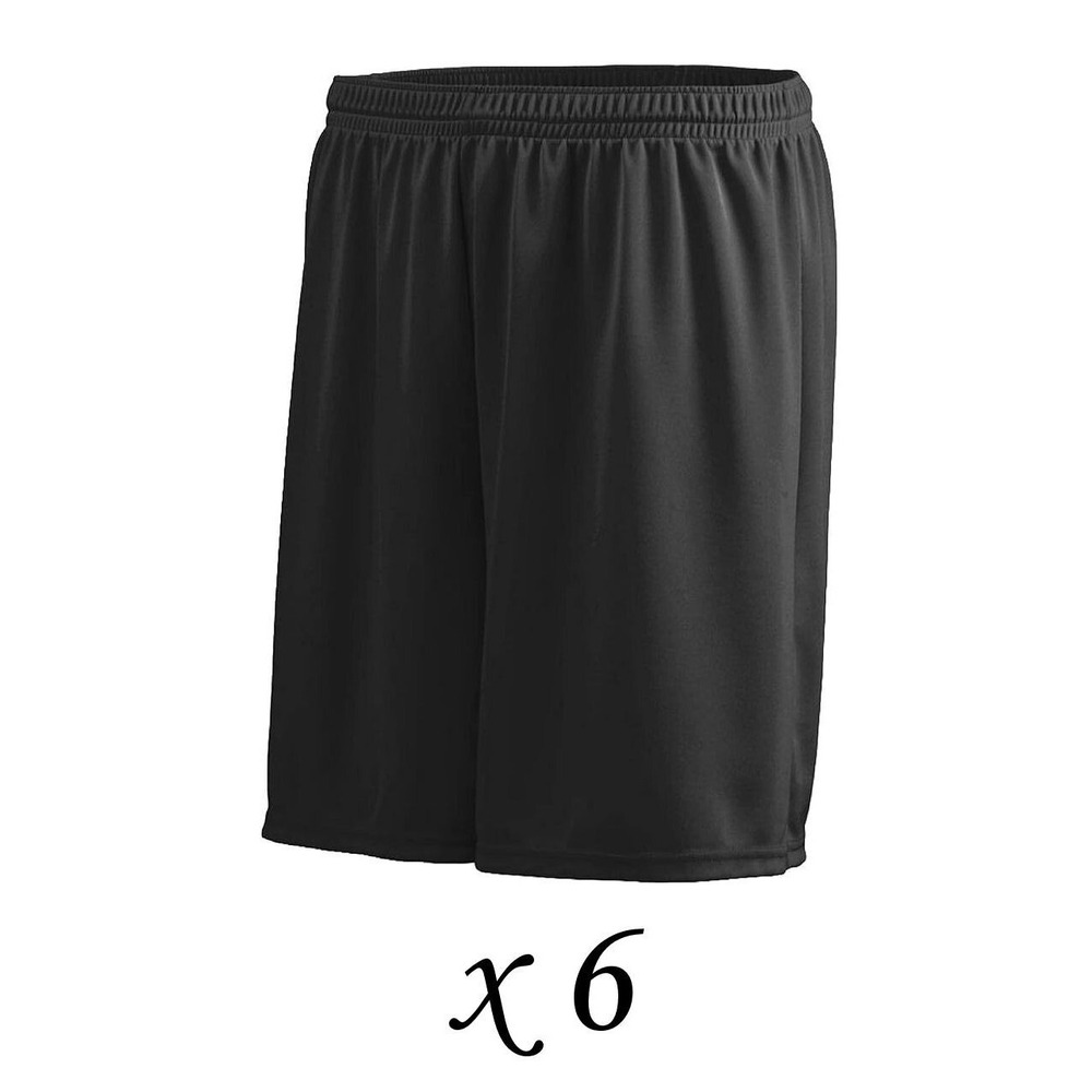 LOT 6 Augusta Sportswear Octane Youth #1426 Moisture Wicking Shorts - Black‎ - S